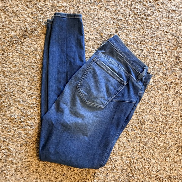 Torrid Button Fly Skinny Jeans – Size 12 Regular, Medium Wash, Distressed Knee - Picture 5 of 5